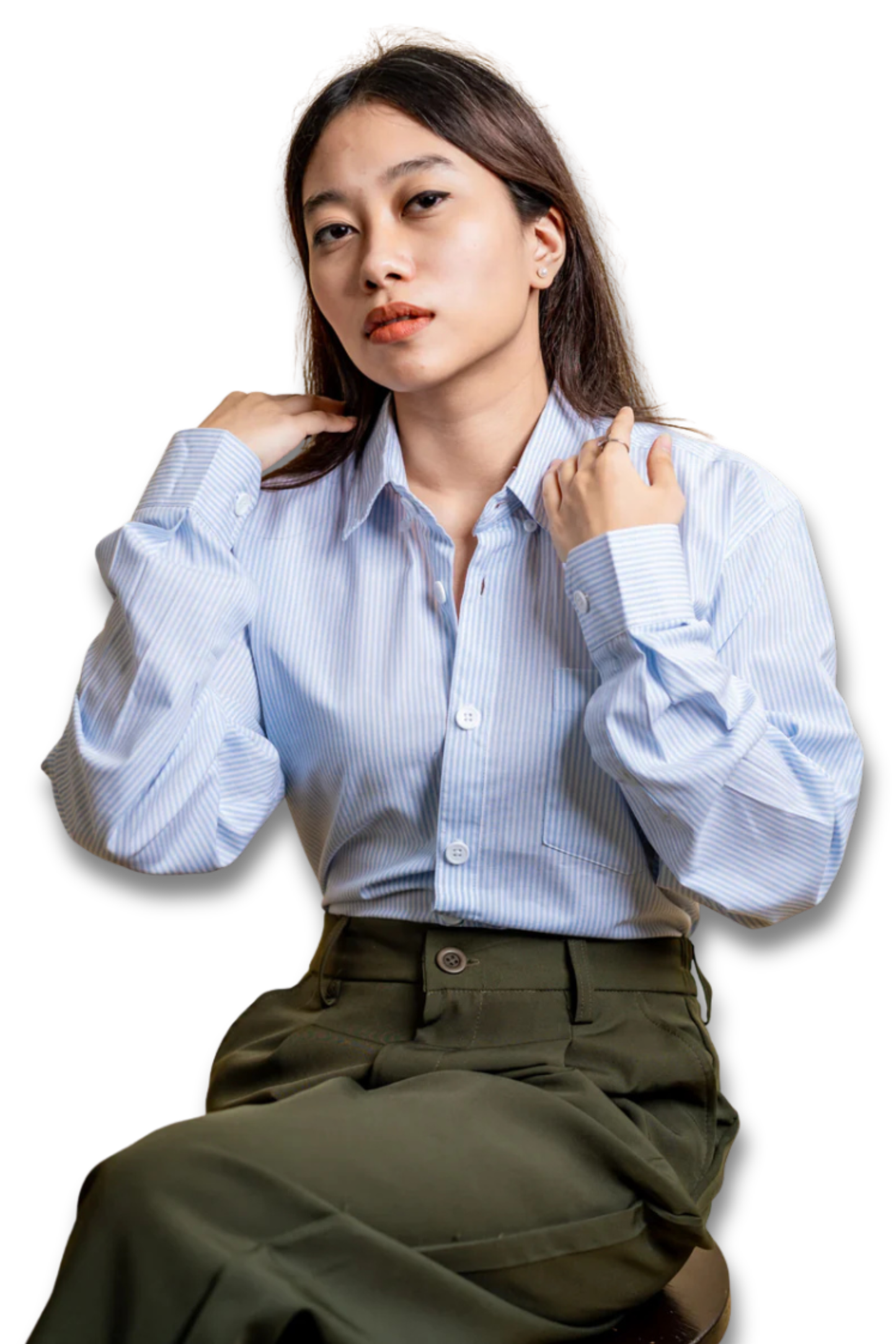 AirLight Button-down Shirts – Light Blue Stripes