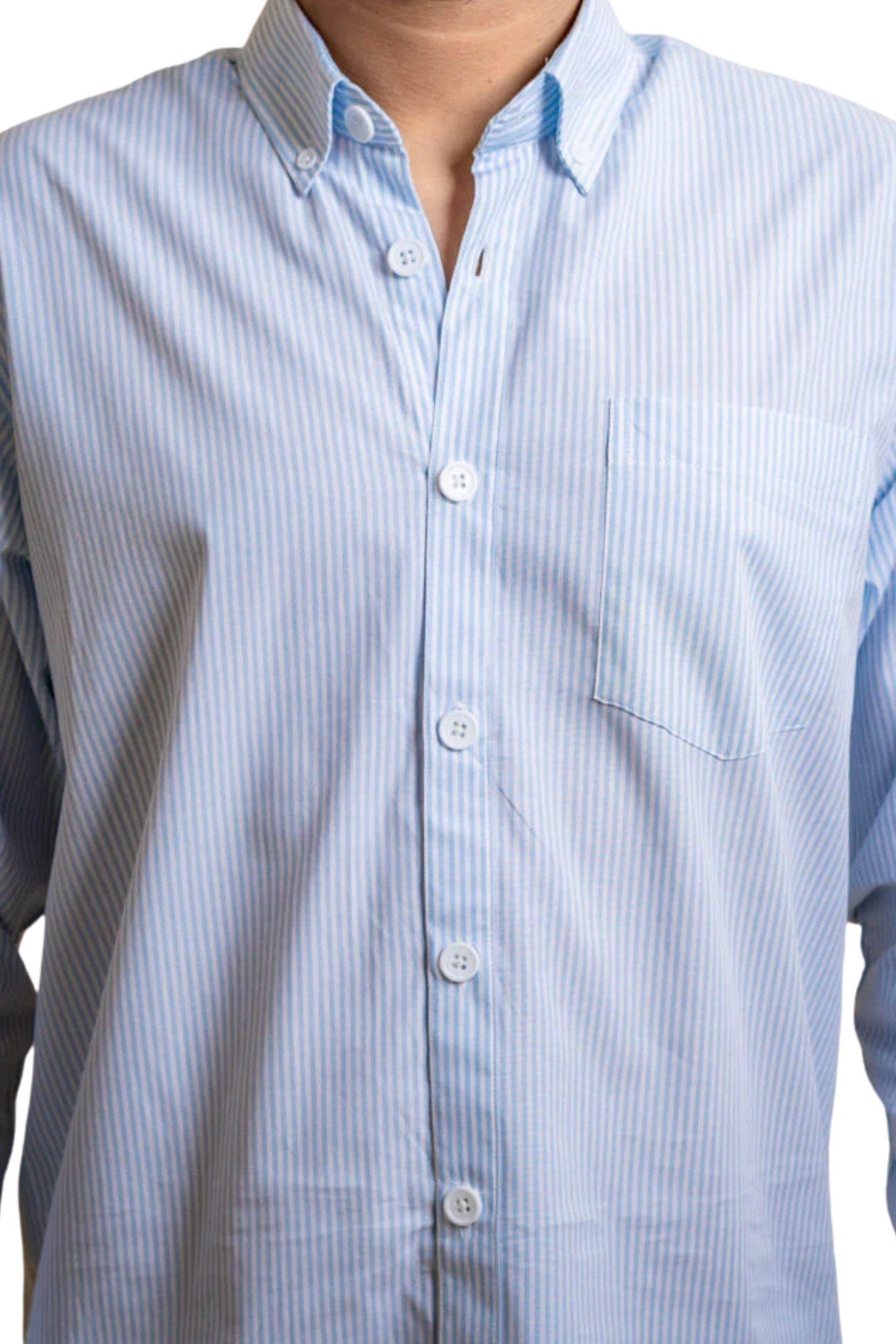 AirLight Button-down Shirts – Light Blue Stripes