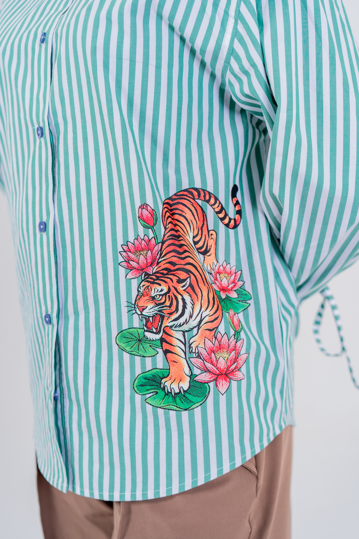 The Lotus Tiger Striped Shirt