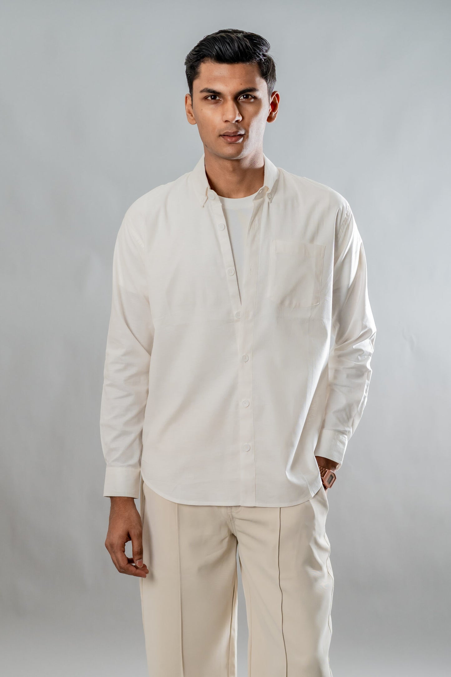 Button-Down Oxford Shirt – Storm White