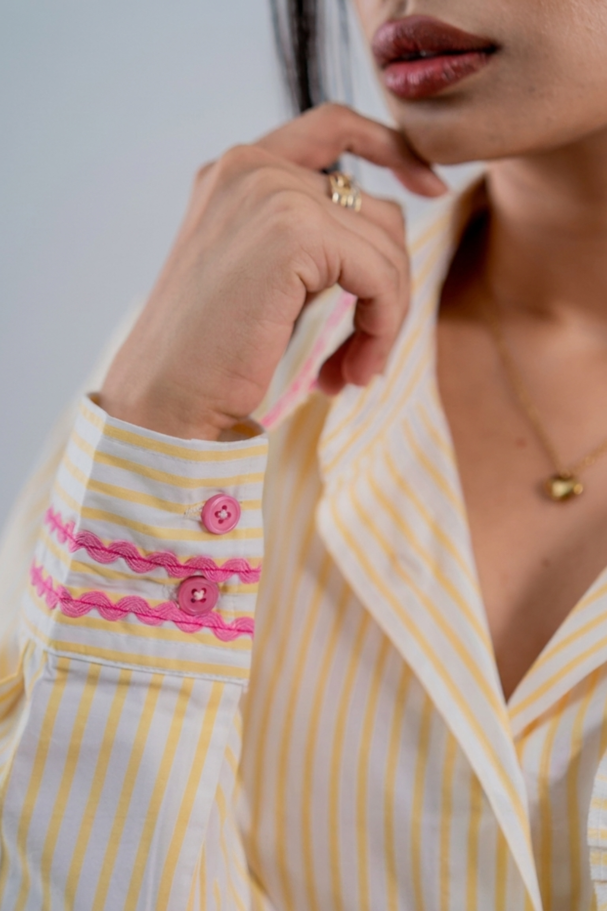 Butter & Blush Sweetheart Striped Shirt