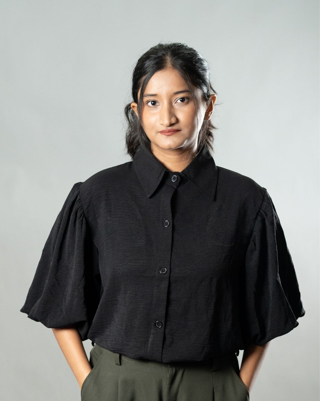 Airy Drapes Shirt Top for Women – Eclipse