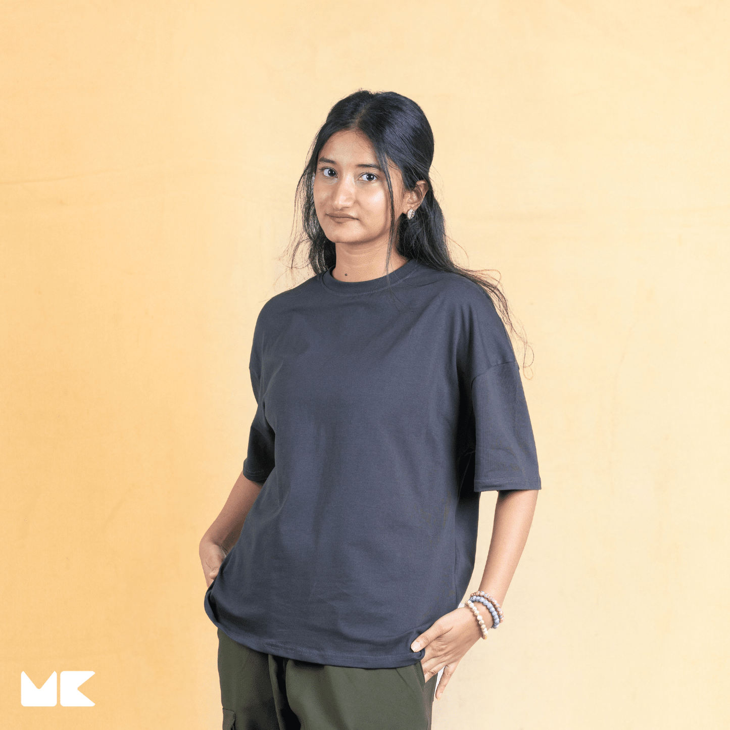 Oversized Drop Shoulder T-Shirt - Burnt Ash