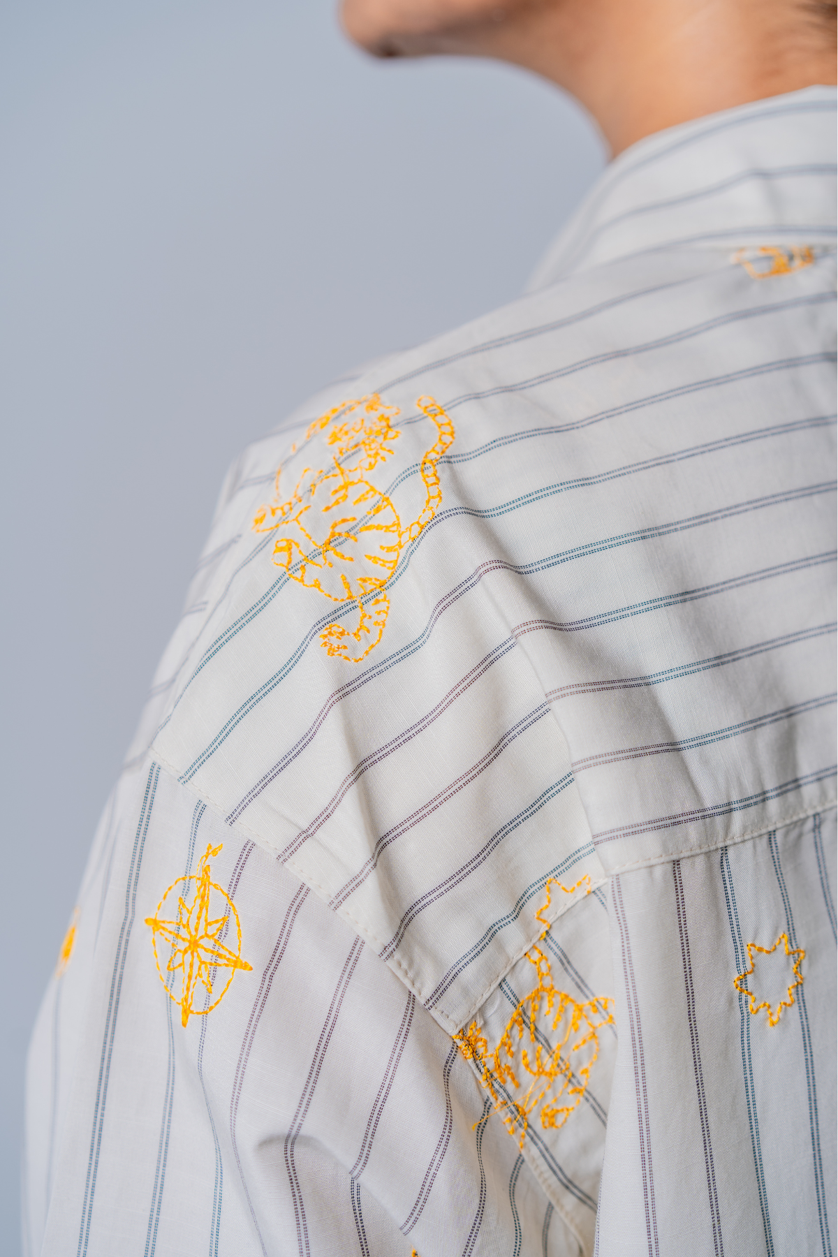 The Cartographer Embroidered Striped Shirt