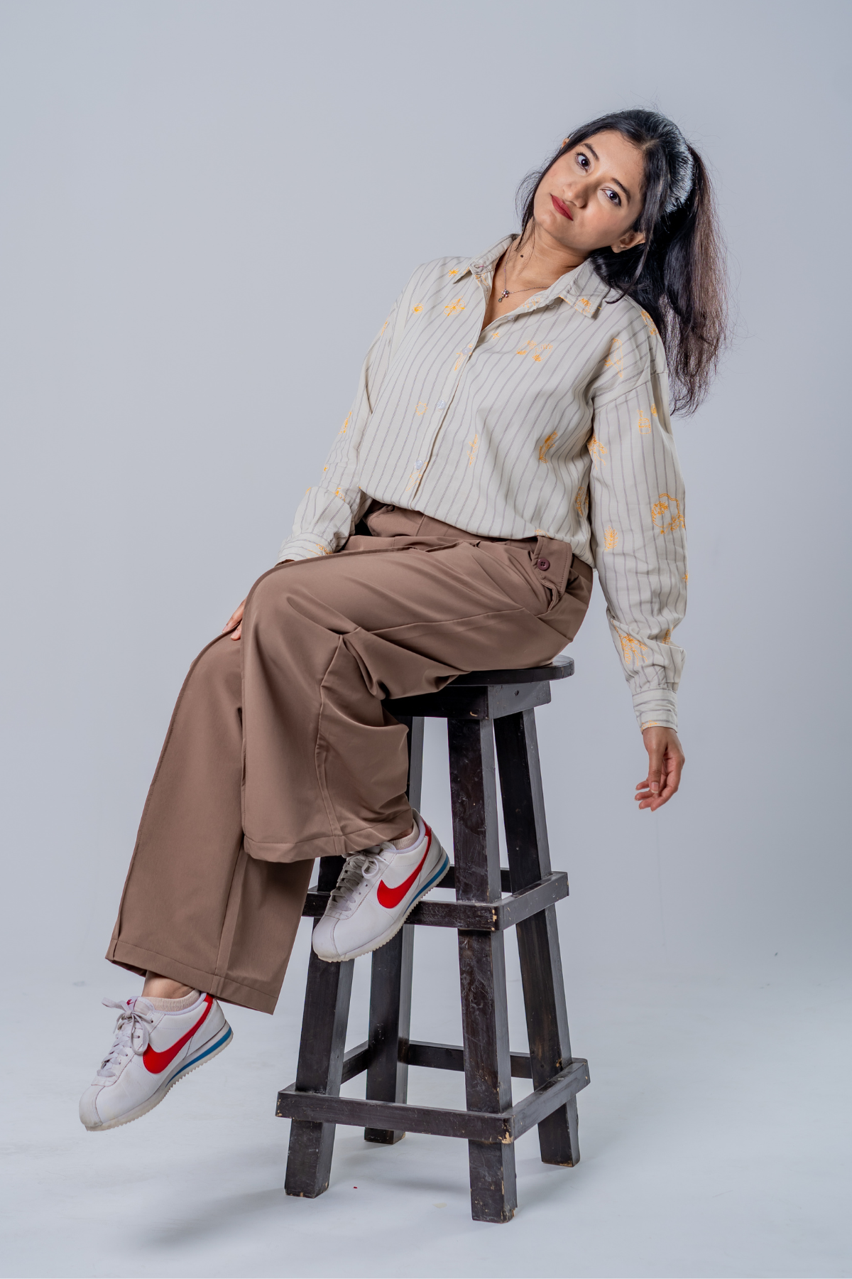 The Cartographer Embroidered Striped Shirt