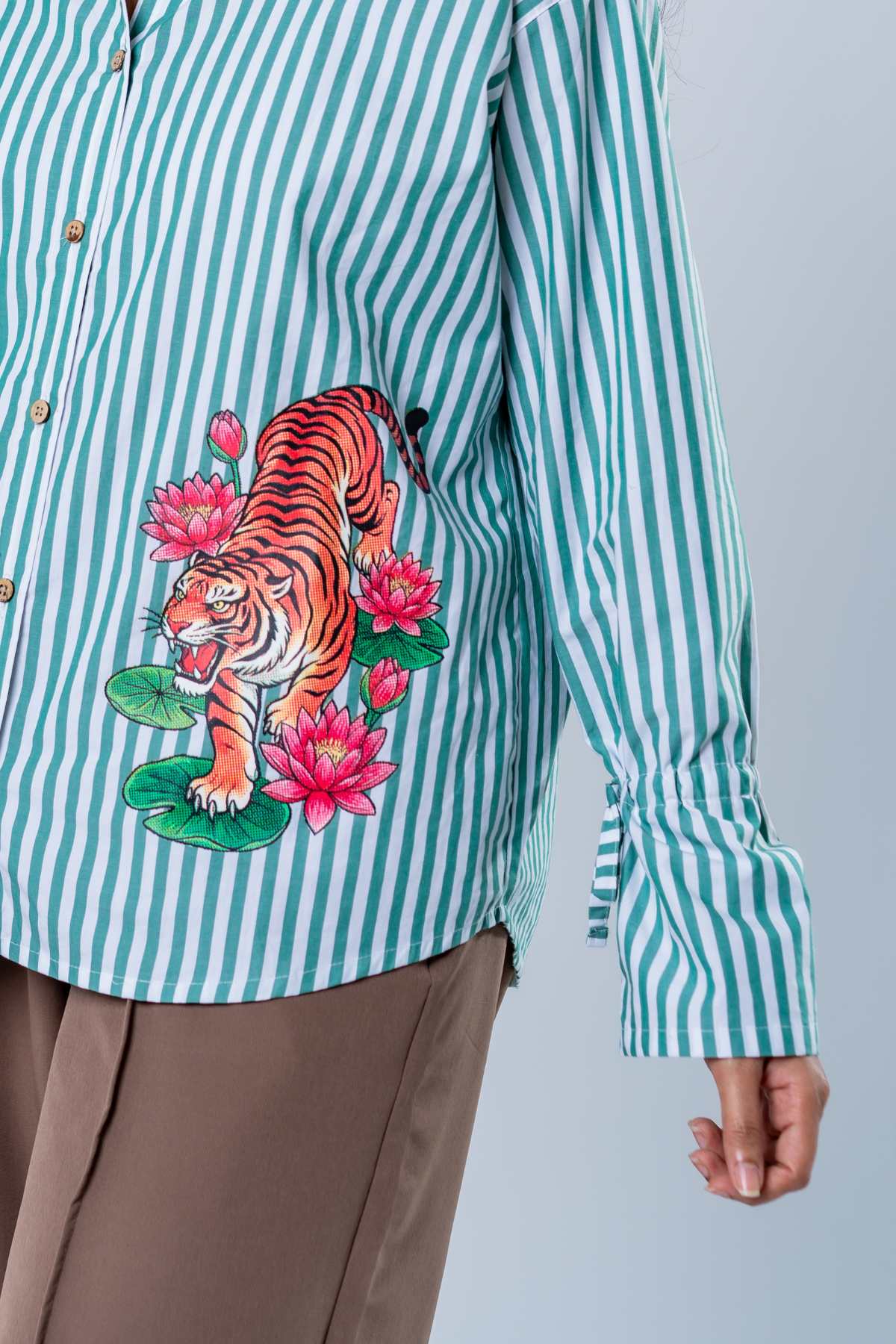 The Lotus Tiger Striped Shirt