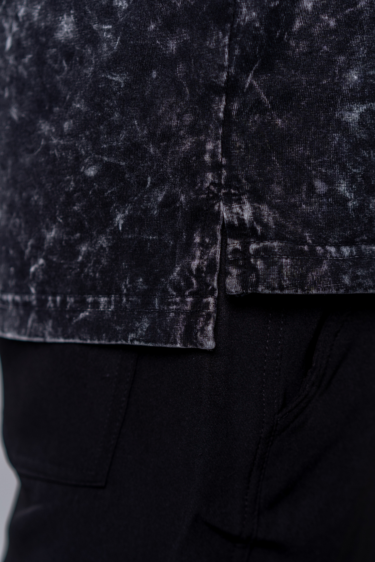 Faded-Acid Oversized Tee - Black
