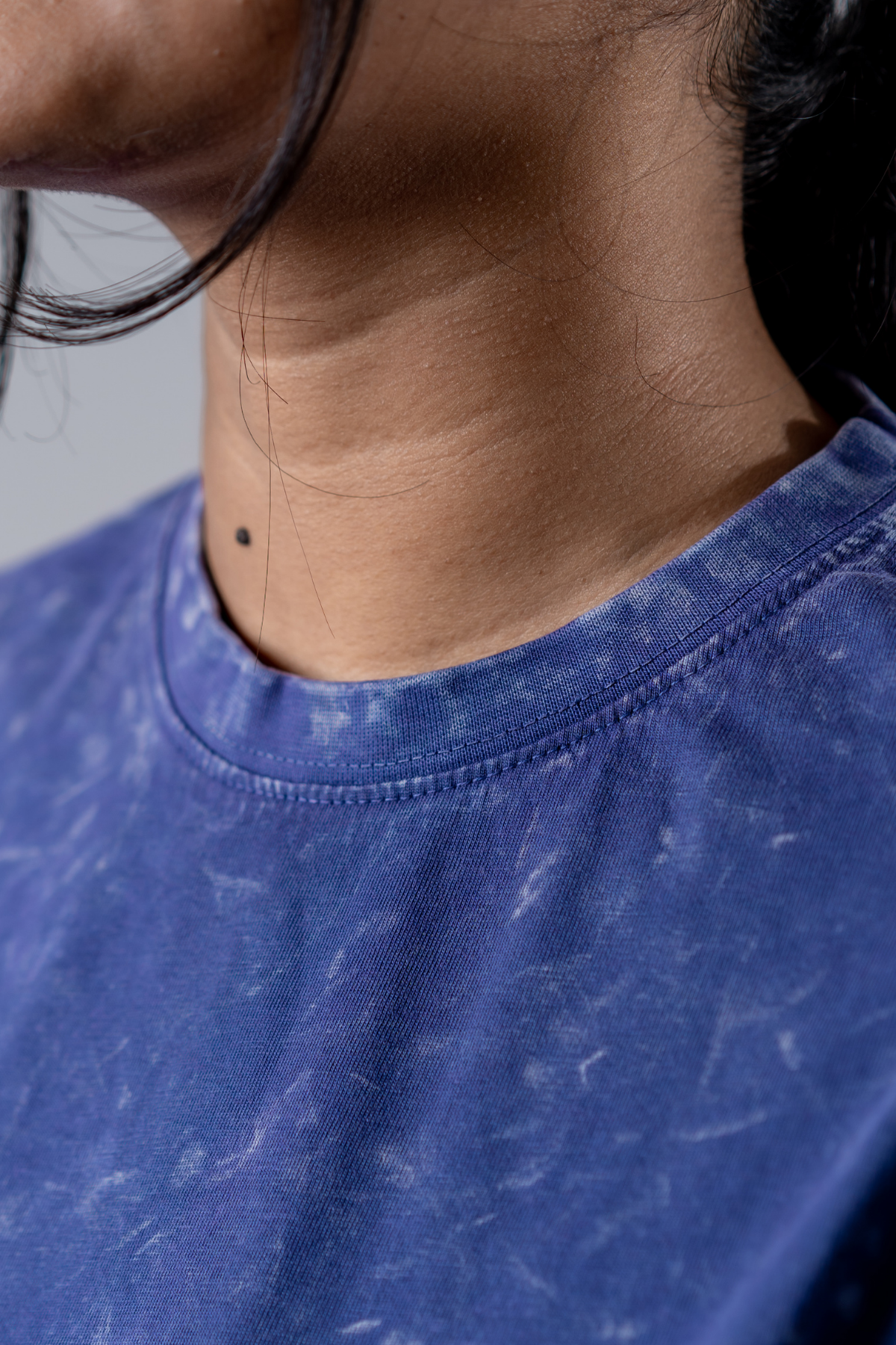 Faded-Acid Oversized Tee - Purple
