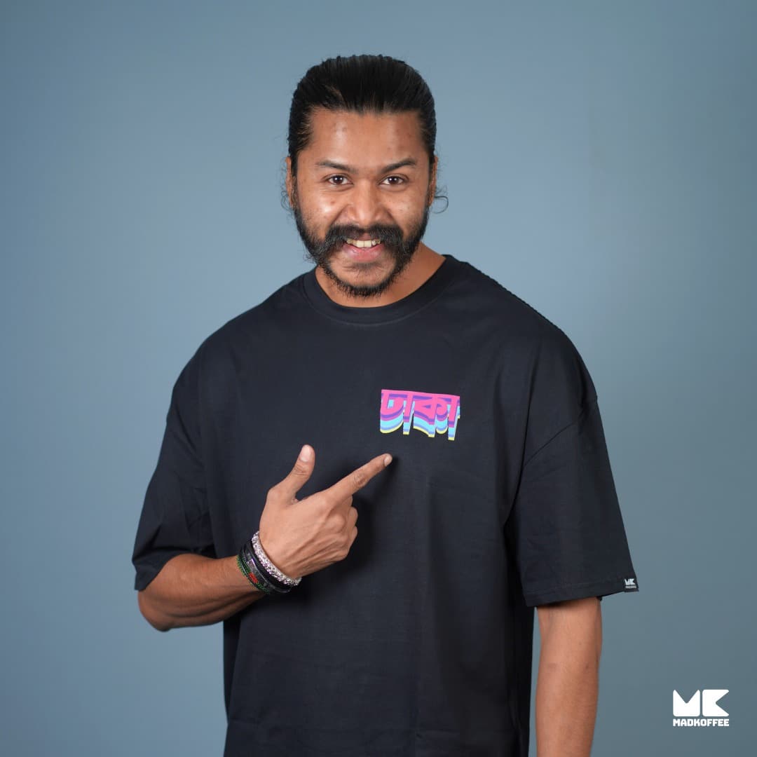 ঢাকা - Dhaka- Printed Oversized Drop Shoulder T-shirt