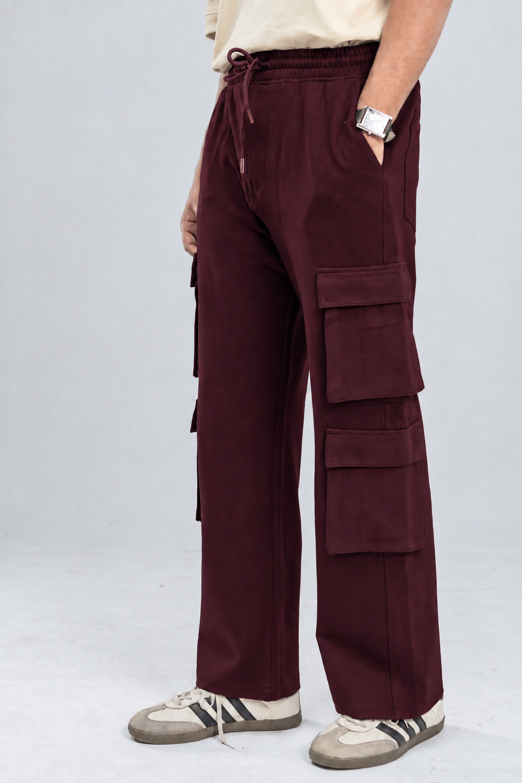 Mad Koffee 4 Way Stretch 8 Pocket Baggies - Deep Maroon