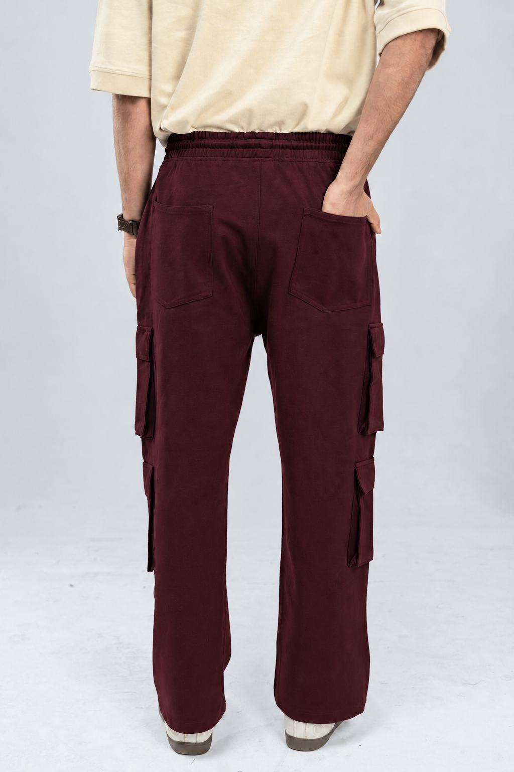 Mad Koffee 4 Way Stretch 8 Pocket Baggies - Deep Maroon