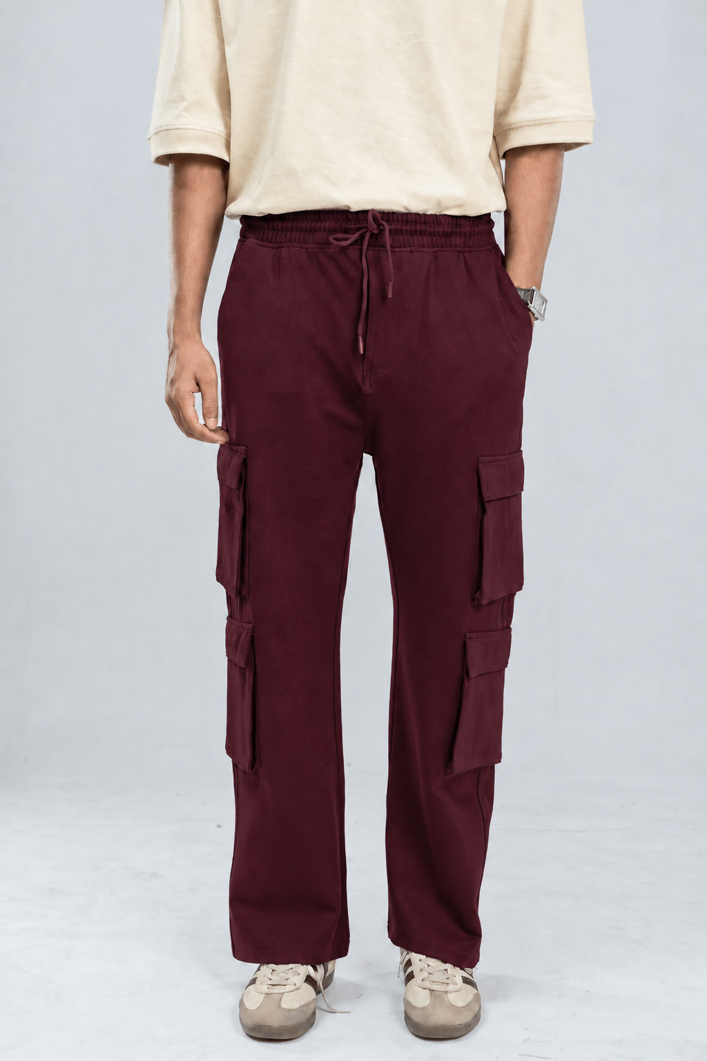Mad Koffee 4 Way Stretch 8 Pocket Baggies - Deep Maroon