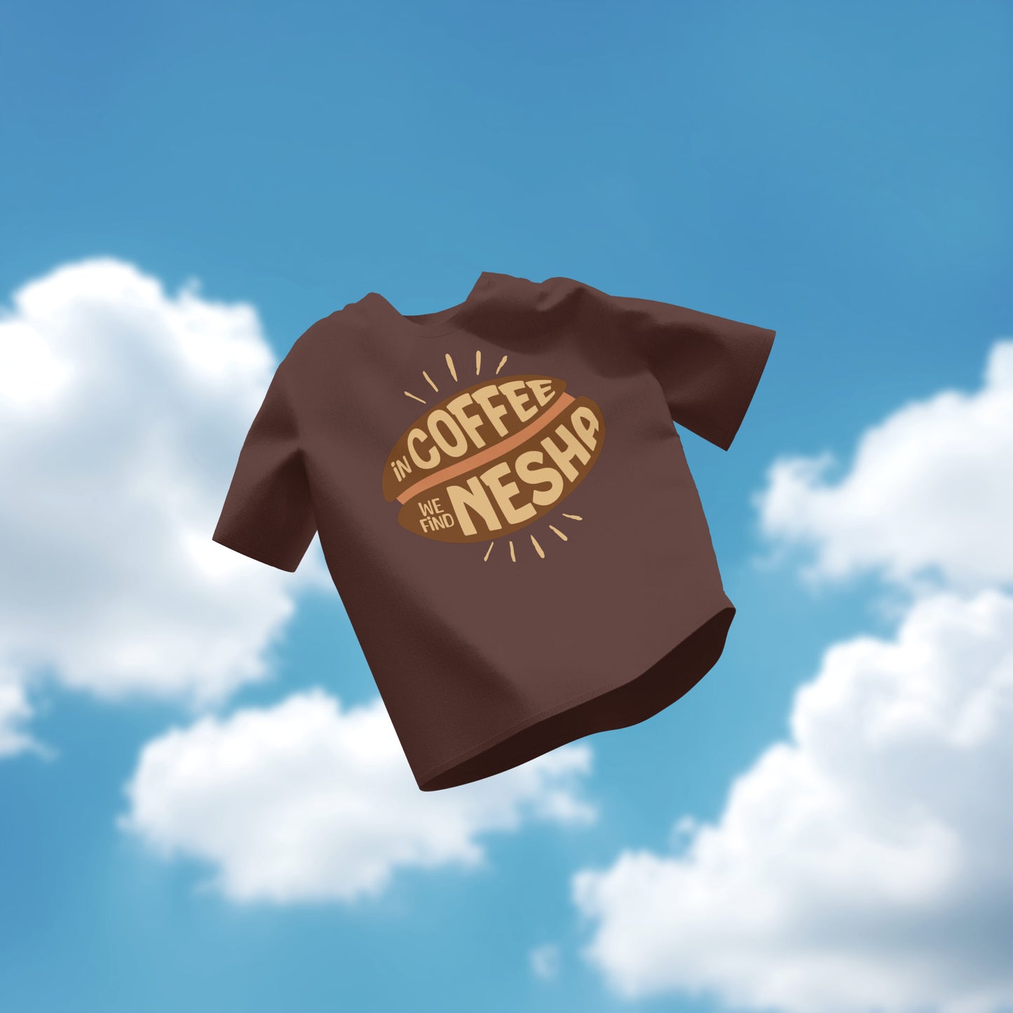 In Coffee We Find Nesha - Oversized Drop Shoulder T-shirt