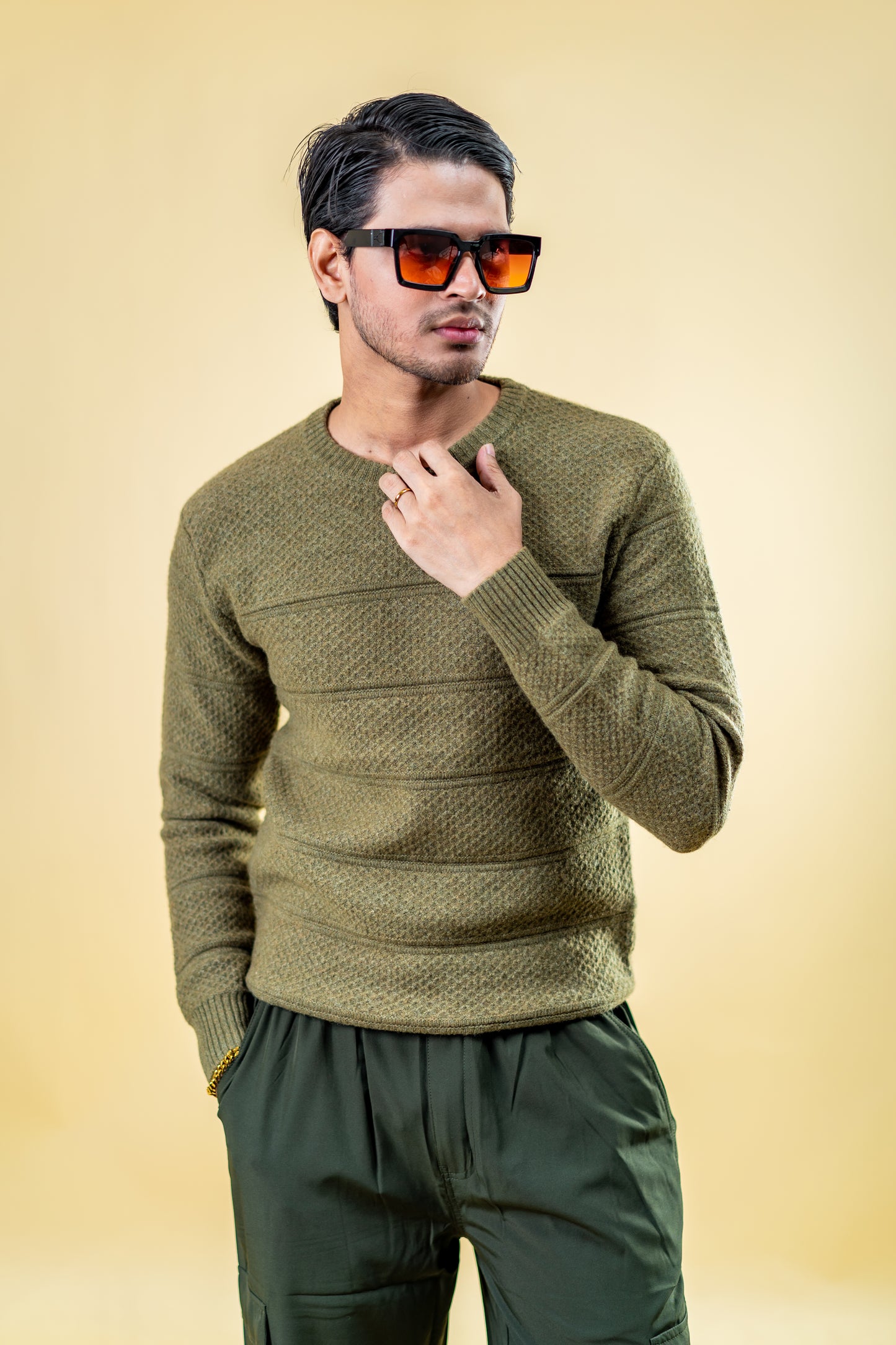 Polyamide Sweater: Olive