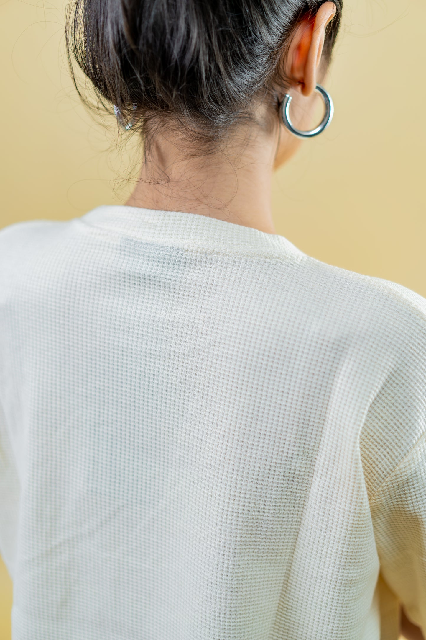 Actual Cropped Oversized T-shirt- OFF WHITE