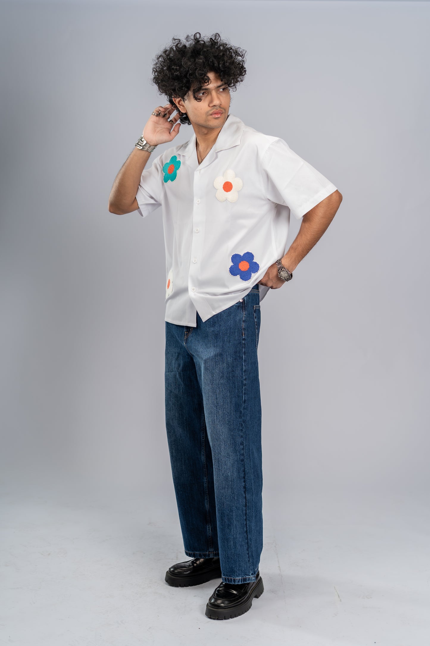 Offbeat Patch Shirt - White