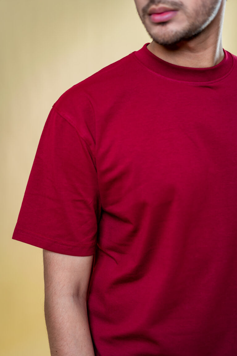 The Basics Maroon – Regular Fit T-shirt