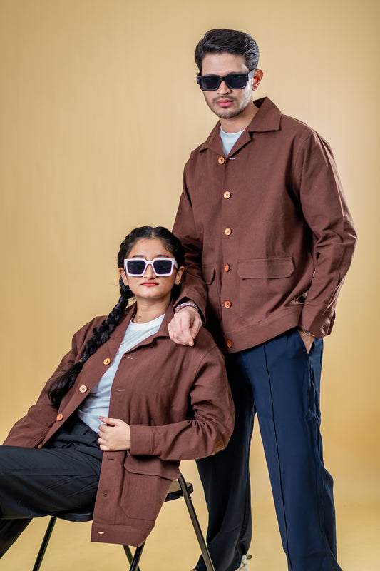 Mad Urban Shacket – Coffee Brown