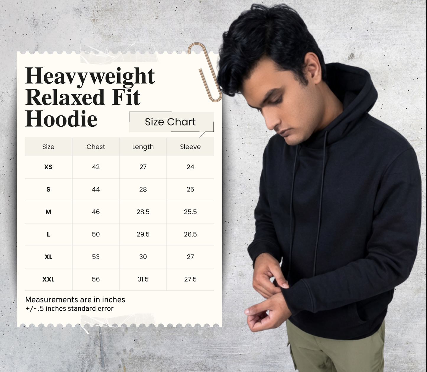 Heavyweight Relaxed Fit Hoodie - Black