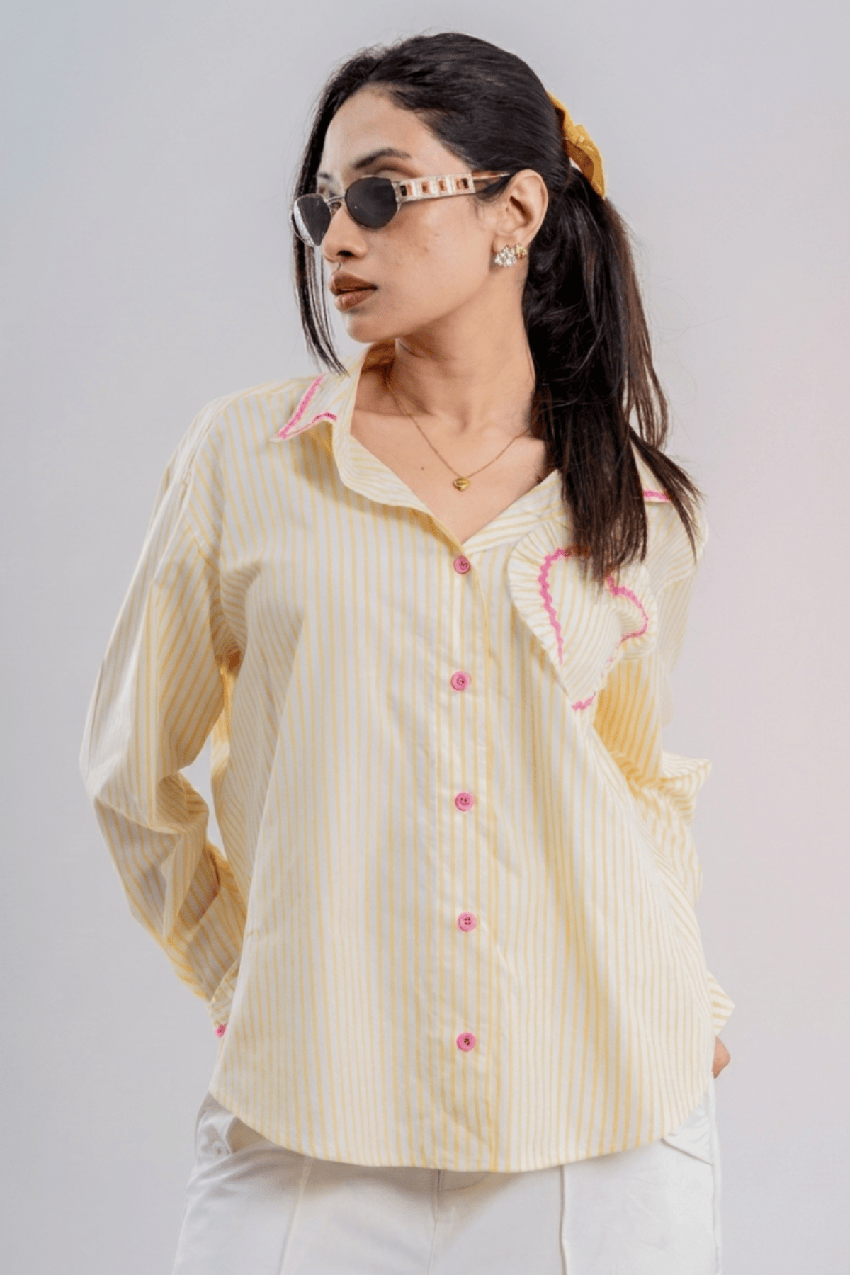 Mad Koffee Butter & Blush Sweetheart Striped Shirt