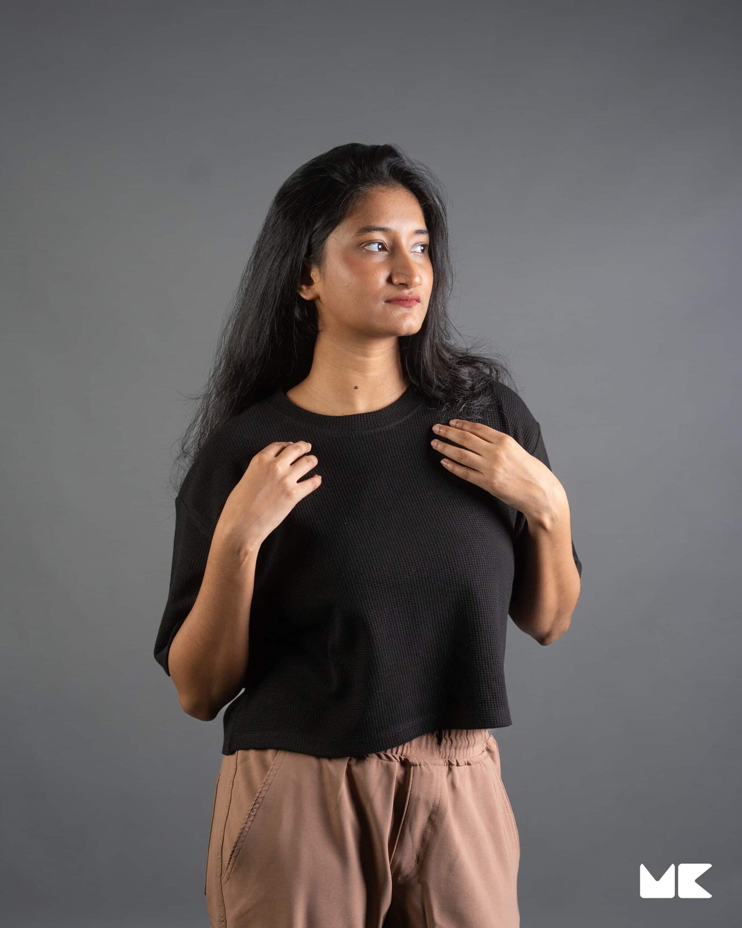 Waffle Fabric Girls' Crop Top | Stylish and Comfortable | Mad Koffee Fashion Elevate your style with our waffle fabric girls' crop tops. Made from premium waffle-textured fabric, these tops offer a trendy, breathable fit, perfect for casual outings or pairing with your favorite high-waisted jeans.
