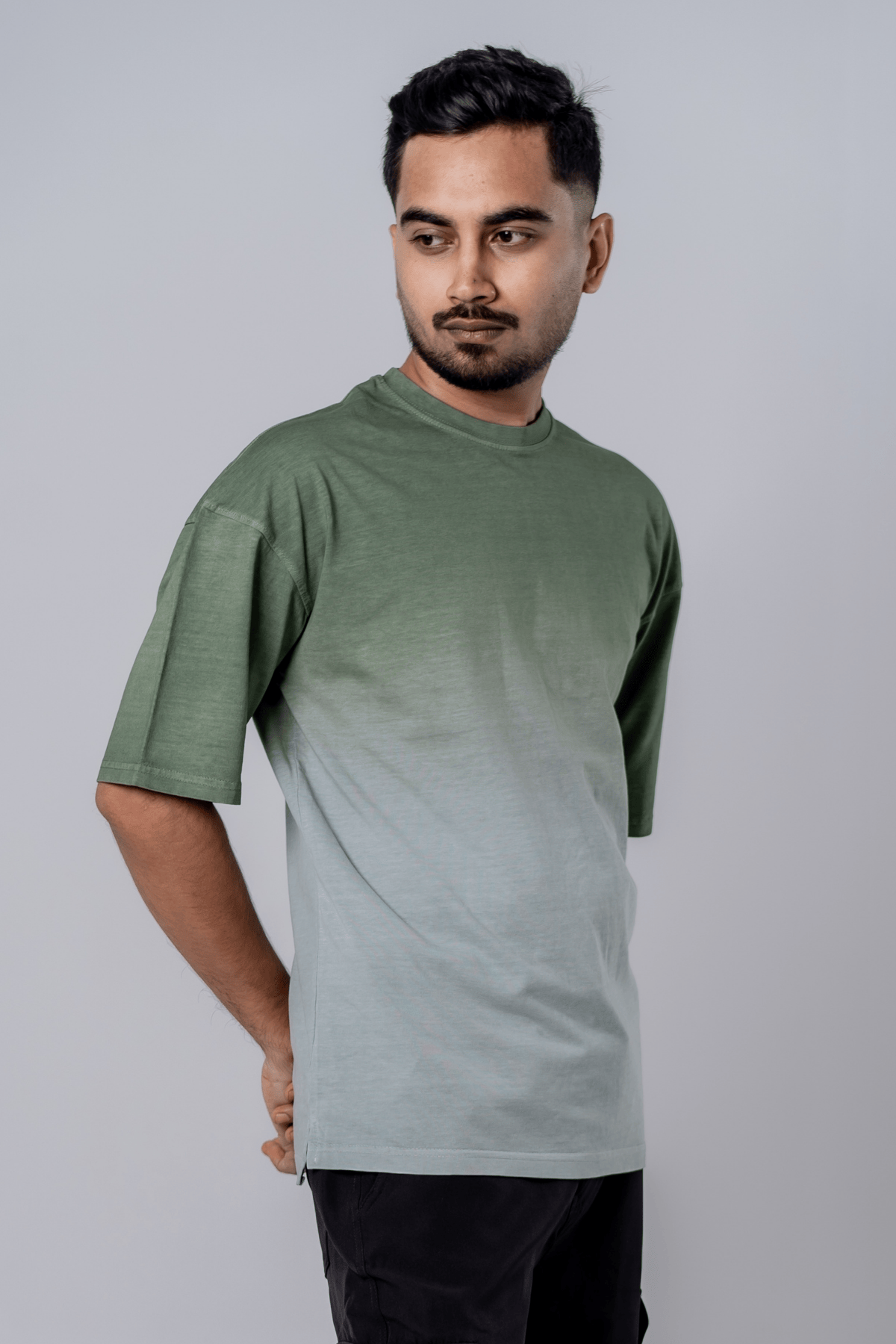 Mad Koffee Dip-Dye Oversized Tee - Matcha Gradient