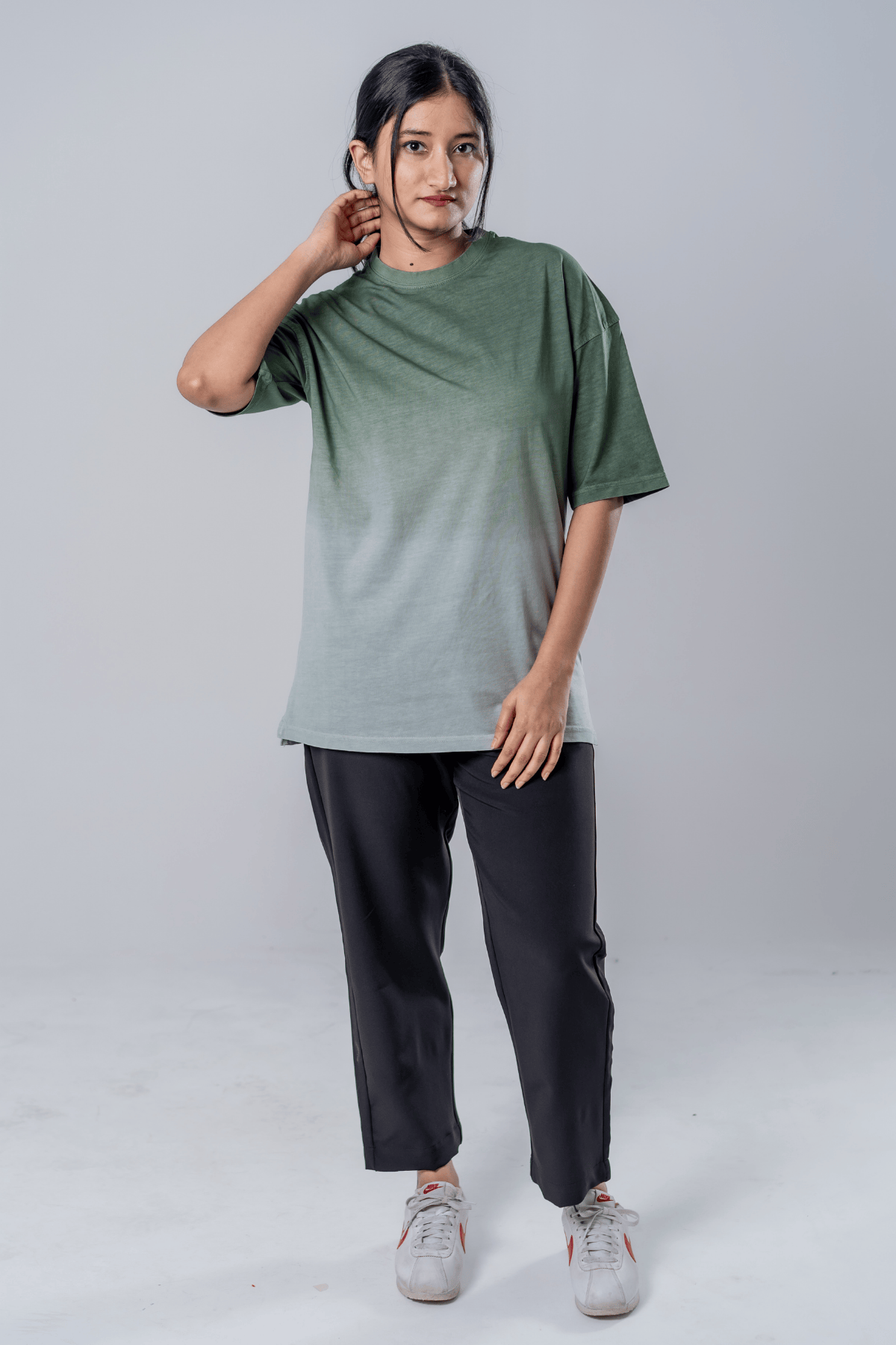Mad Koffee Dip-Dye Oversized Tee - Matcha Gradient