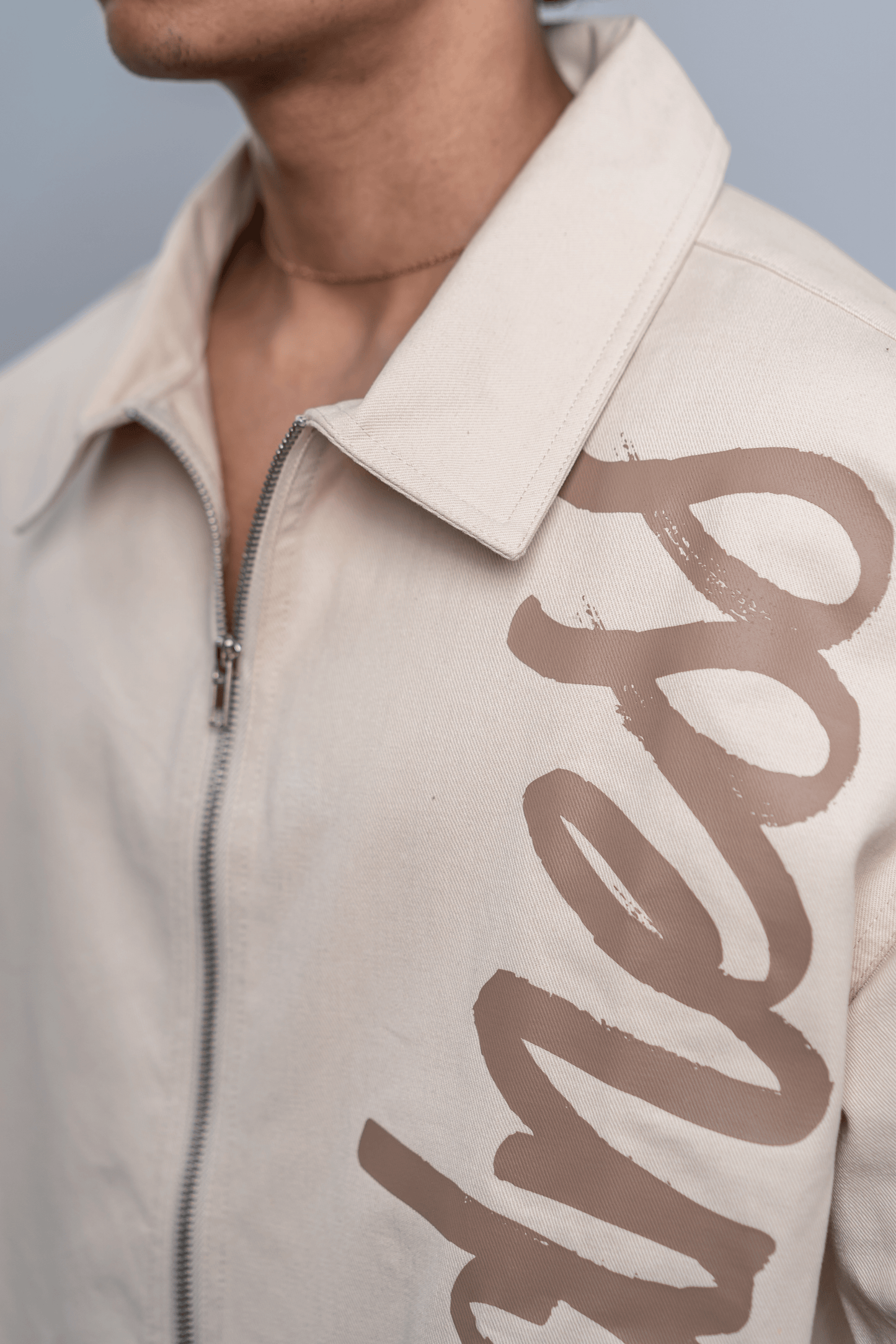 Mad Koffee Double-Zip Boxy Shirt - Oatmeal