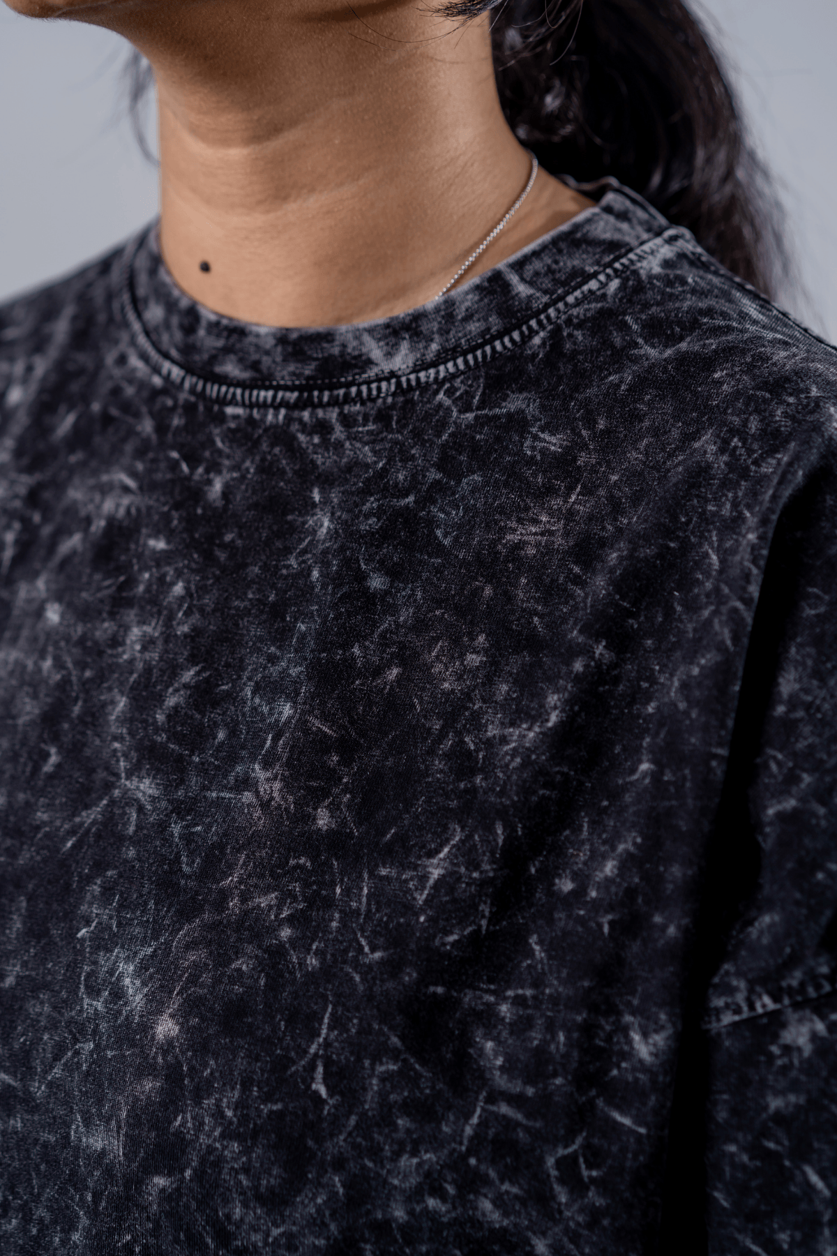 Mad Koffee Faded-Acid Oversized Tee - Black