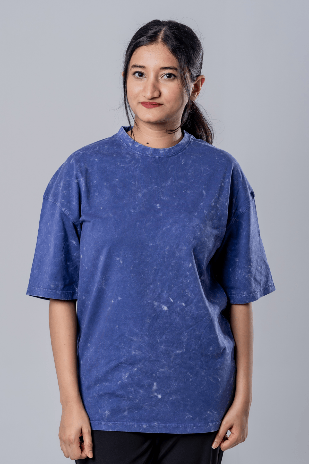 Mad Koffee Faded-Acid Oversized Tee - Purple