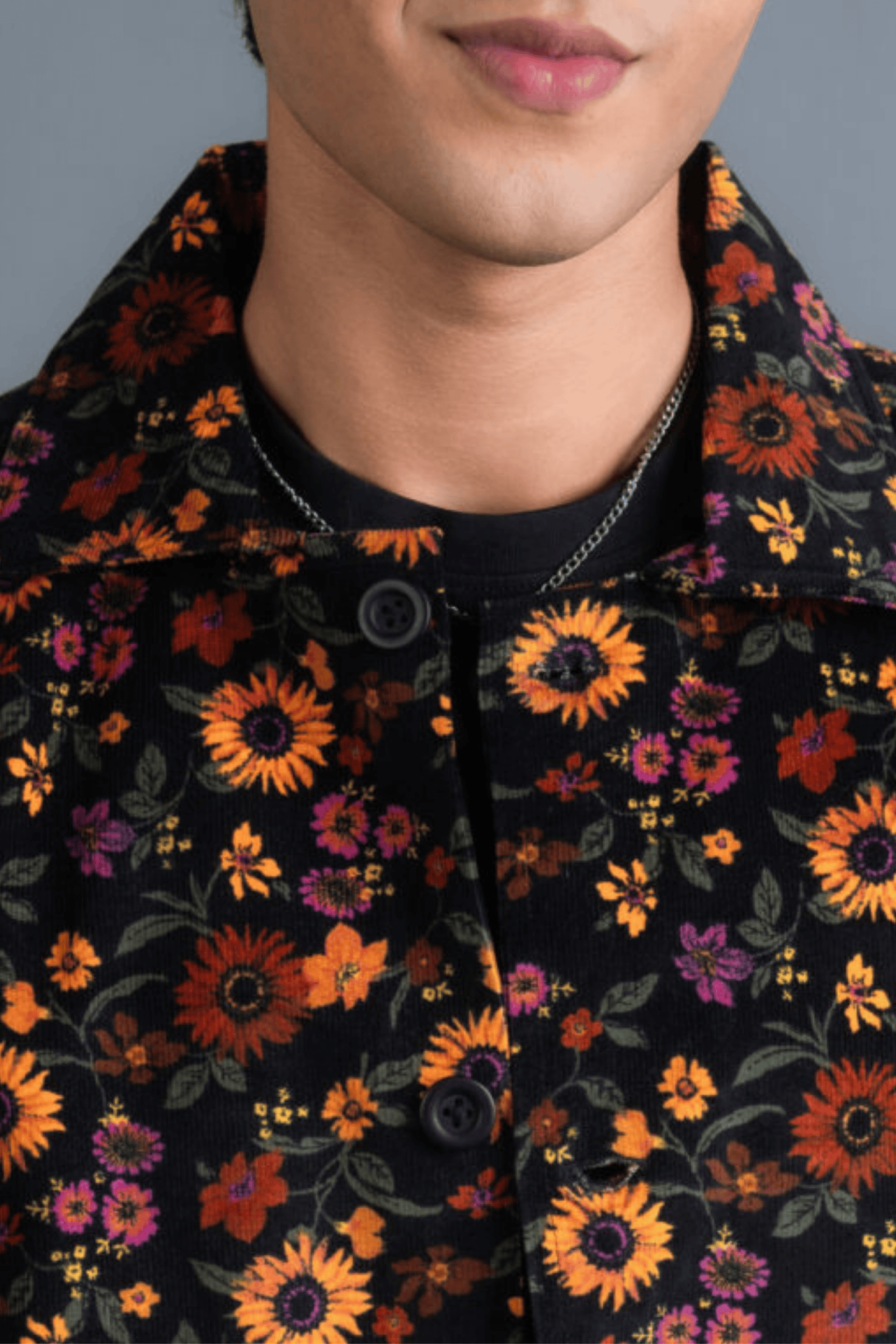 Mad Koffee Floral Cord Jacket Floral Jacket with Pockets