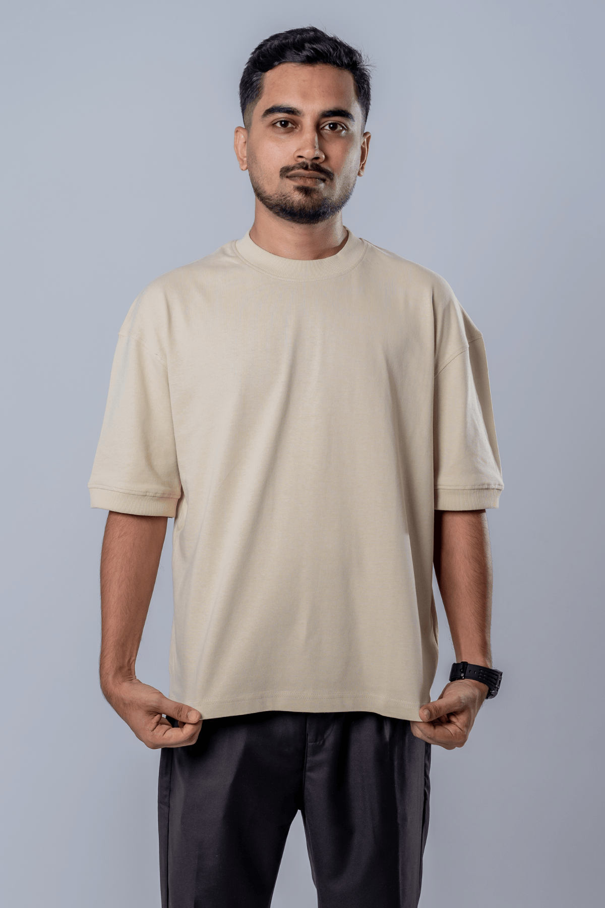 Mad Koffee Heavyweight Streetwear Oversized T-shirt - Beige