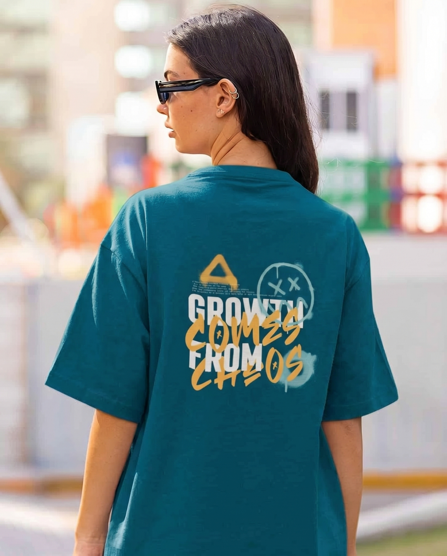 Growth Comes From Chaos | Oversized Drop Shoulder T-shirt