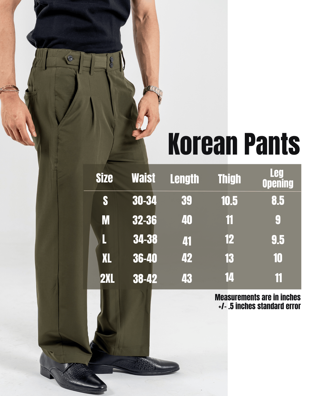 Mad Koffee Korean Pants - Olive Green