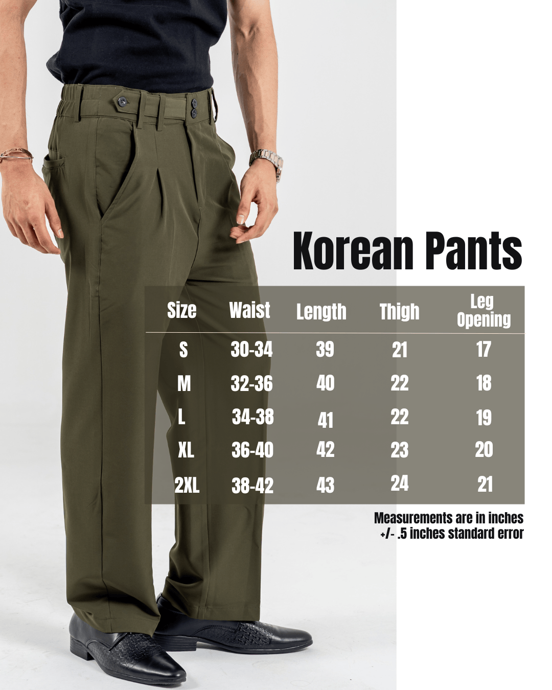 Mad Koffee Korean Pants - Olive Green