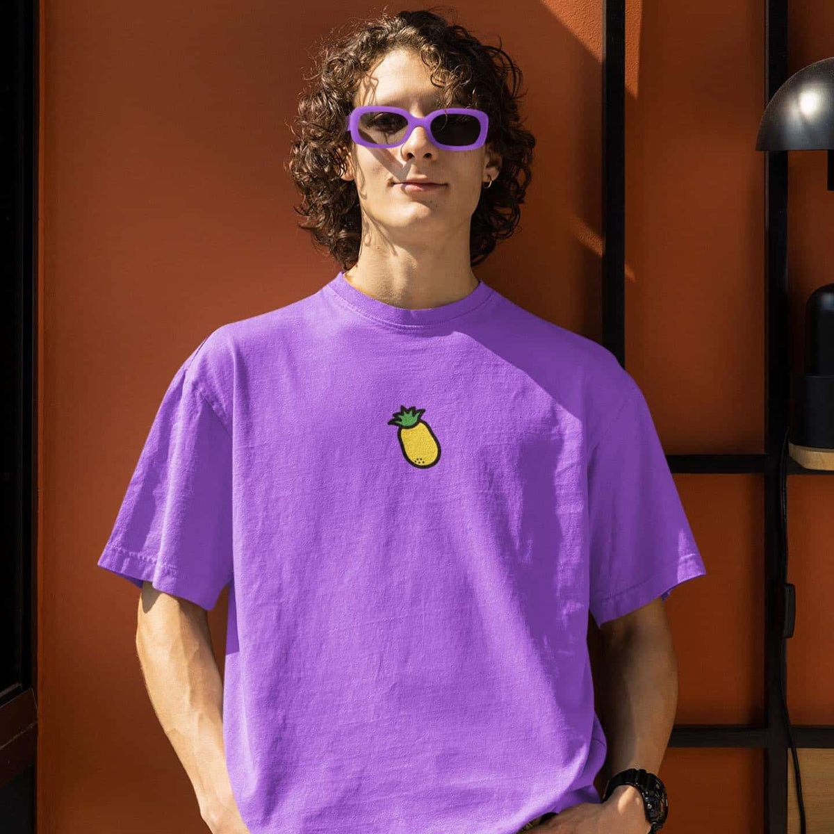 Mad Koffee Oversized T-shirts Lavender / 2XL You're fineapple - Oversized Drop Shoulder T-shirt