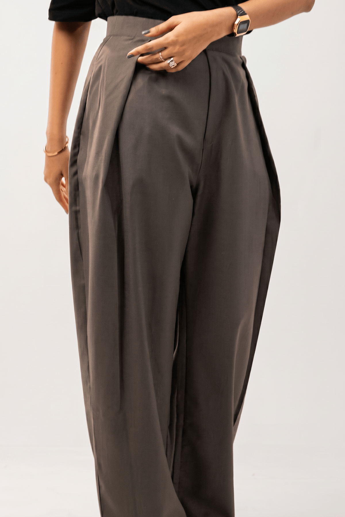 Mad Koffee Pants Pleated Balloon Pant - Charcoal Slate