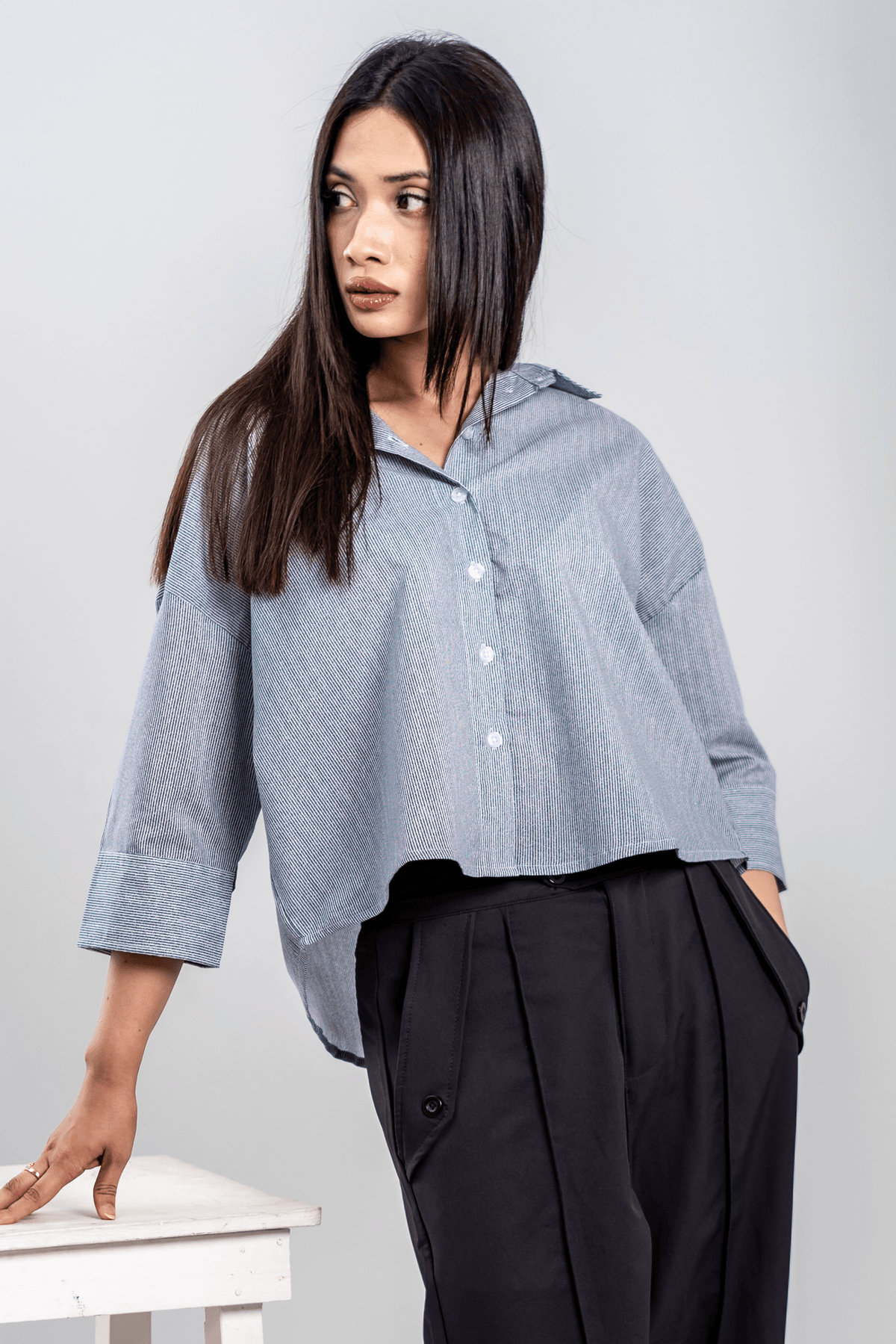 Mad Koffee Quarter Sleeve Striped Shirt – Always Late