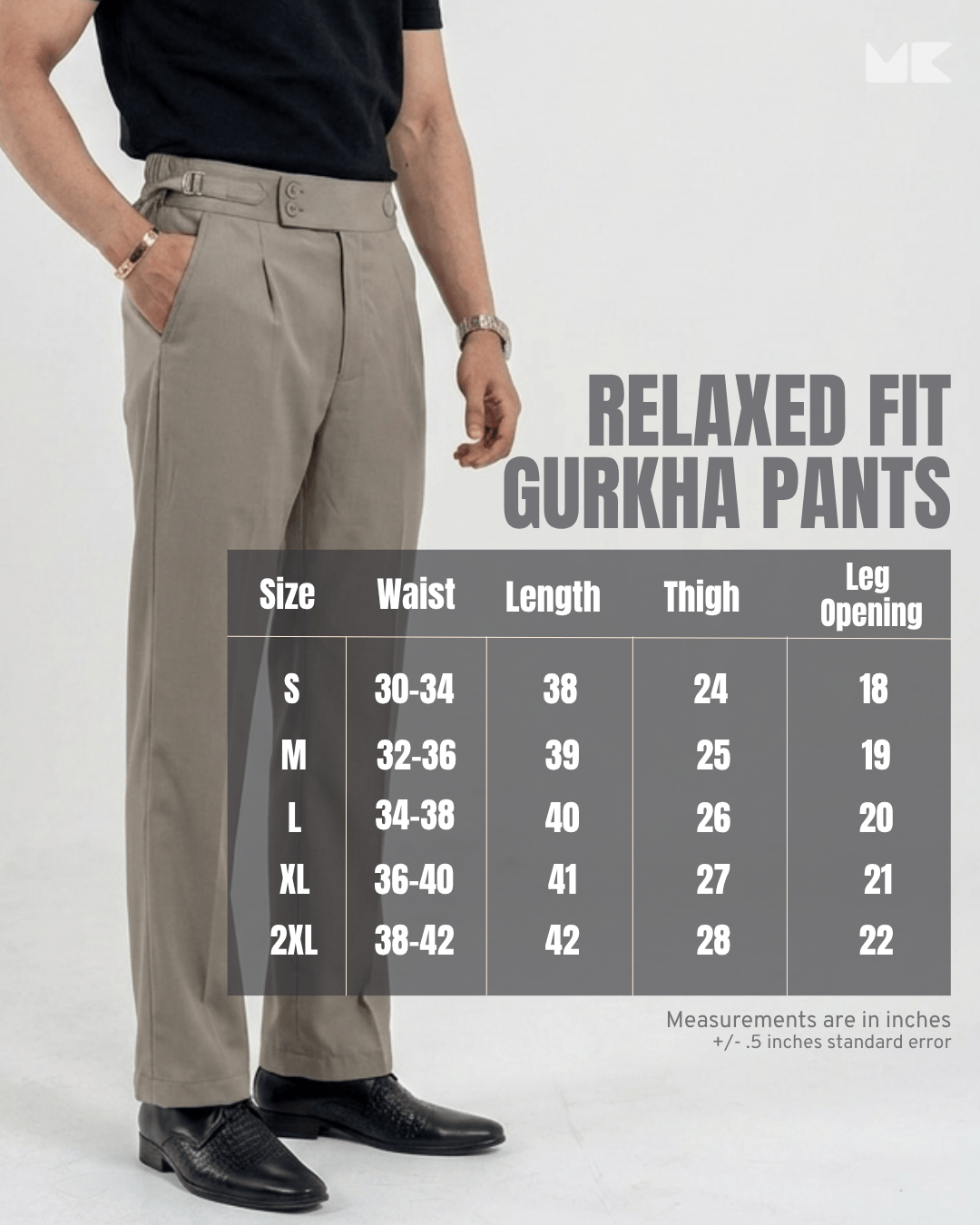 Mad Koffee Relaxed fit Bootcut Gurkha Pants - Black