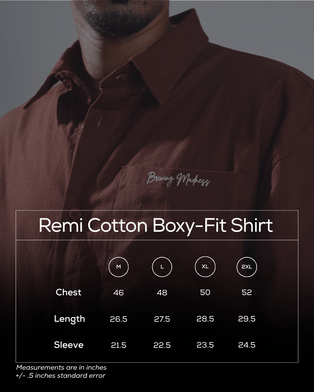 Mad Koffee Remi Cotton Boxy-Fit Shirt – Black