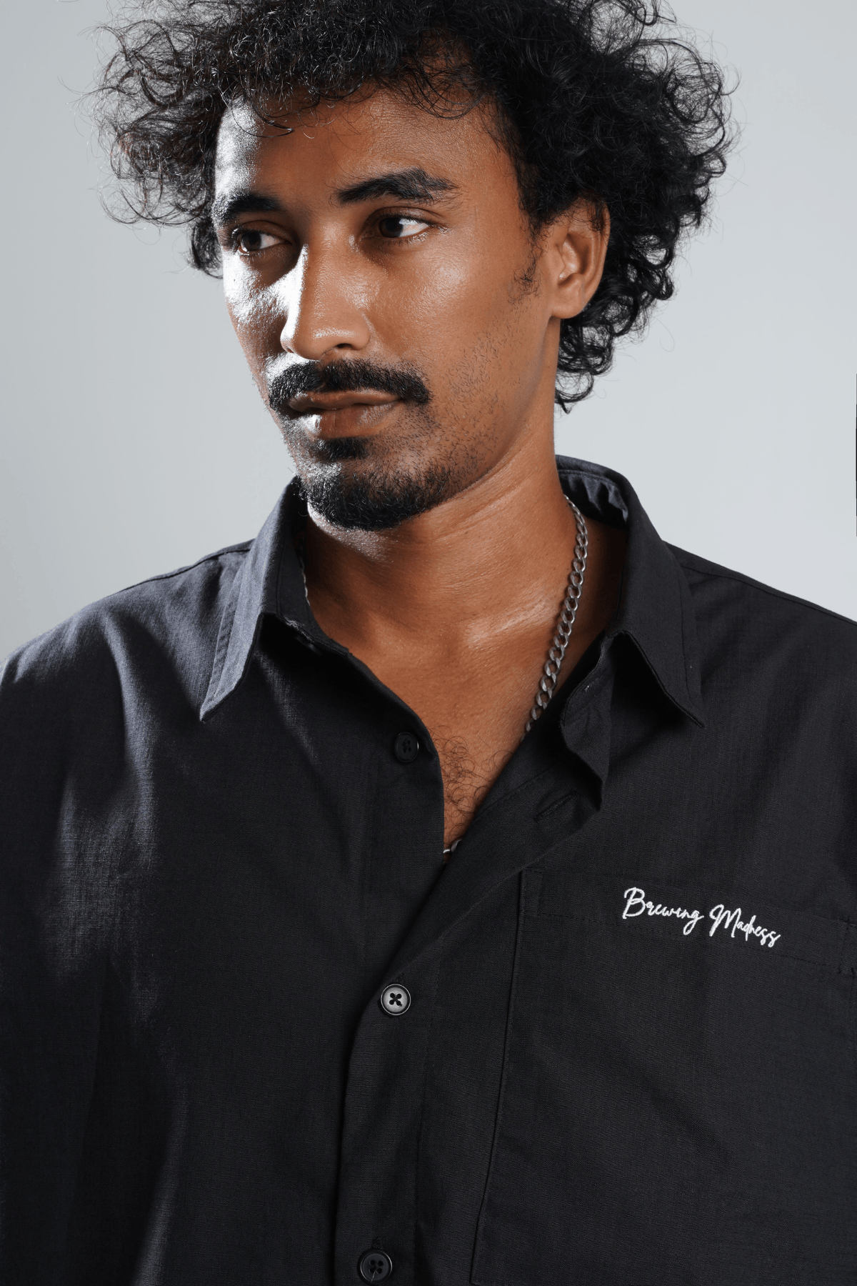 Mad Koffee Remi Cotton Boxy-Fit Shirt – Black