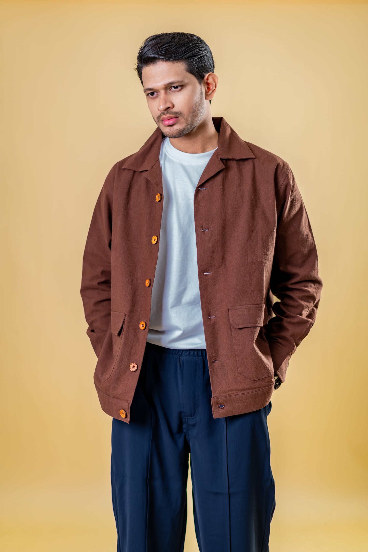 Mad Koffee Shacket Mad Urban Shacket – Brown Jackets