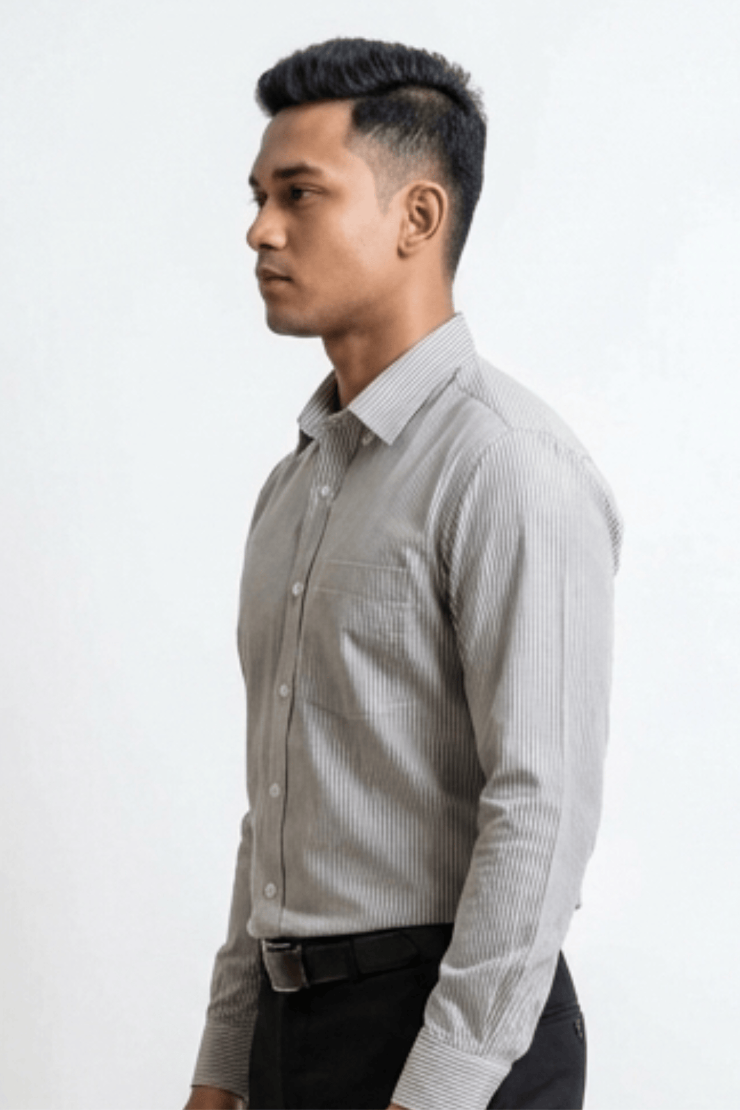 Mad Koffee Shirts AirLight Button-down Shirts – Grey Striped