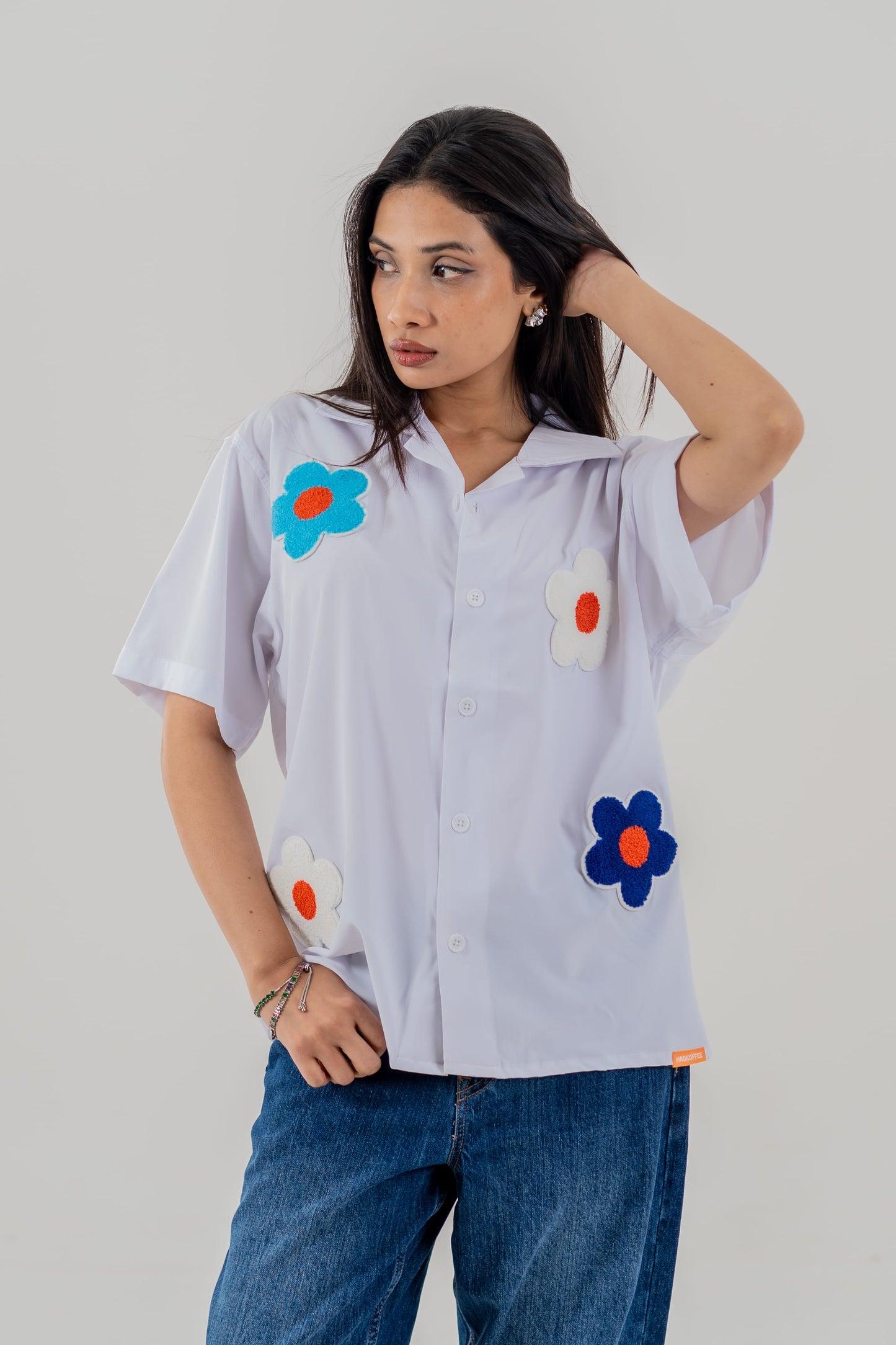 Mad Koffee Shirts Offbeat Patch Shirt - White