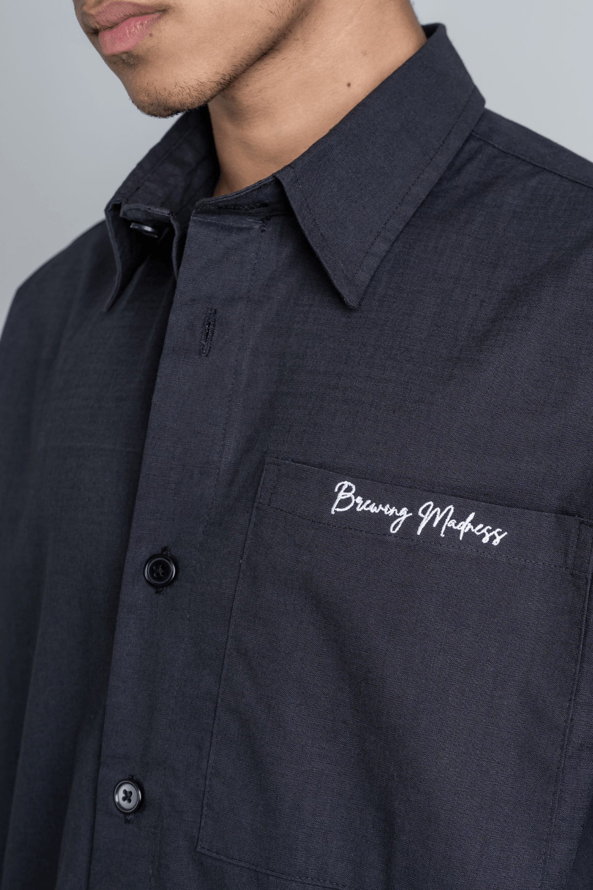Mad Koffee Shirts Remi Cotton Boxy-Fit Shirt – Black