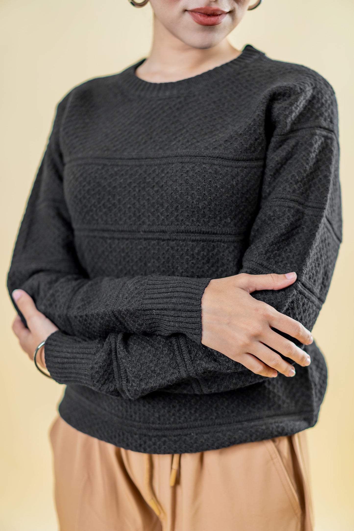 Mad Koffee Sweater Polyamide Sweater: Black
