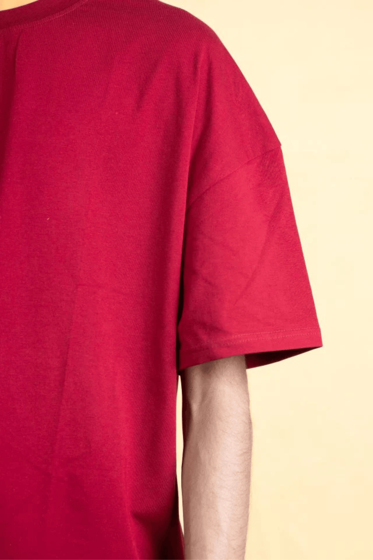 Mad Koffee T-shirt Oversized Drop Shoulder T-Shirt – Maroon
