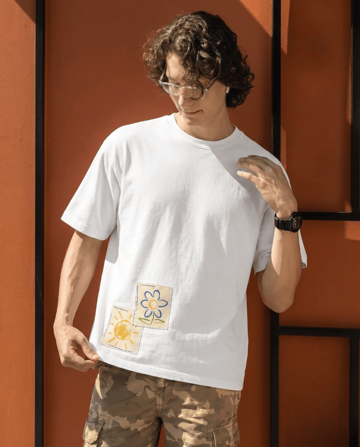 Mad Koffee T-Shirts Daisy & Sun Oversized Drop Shoulder T-Shirt