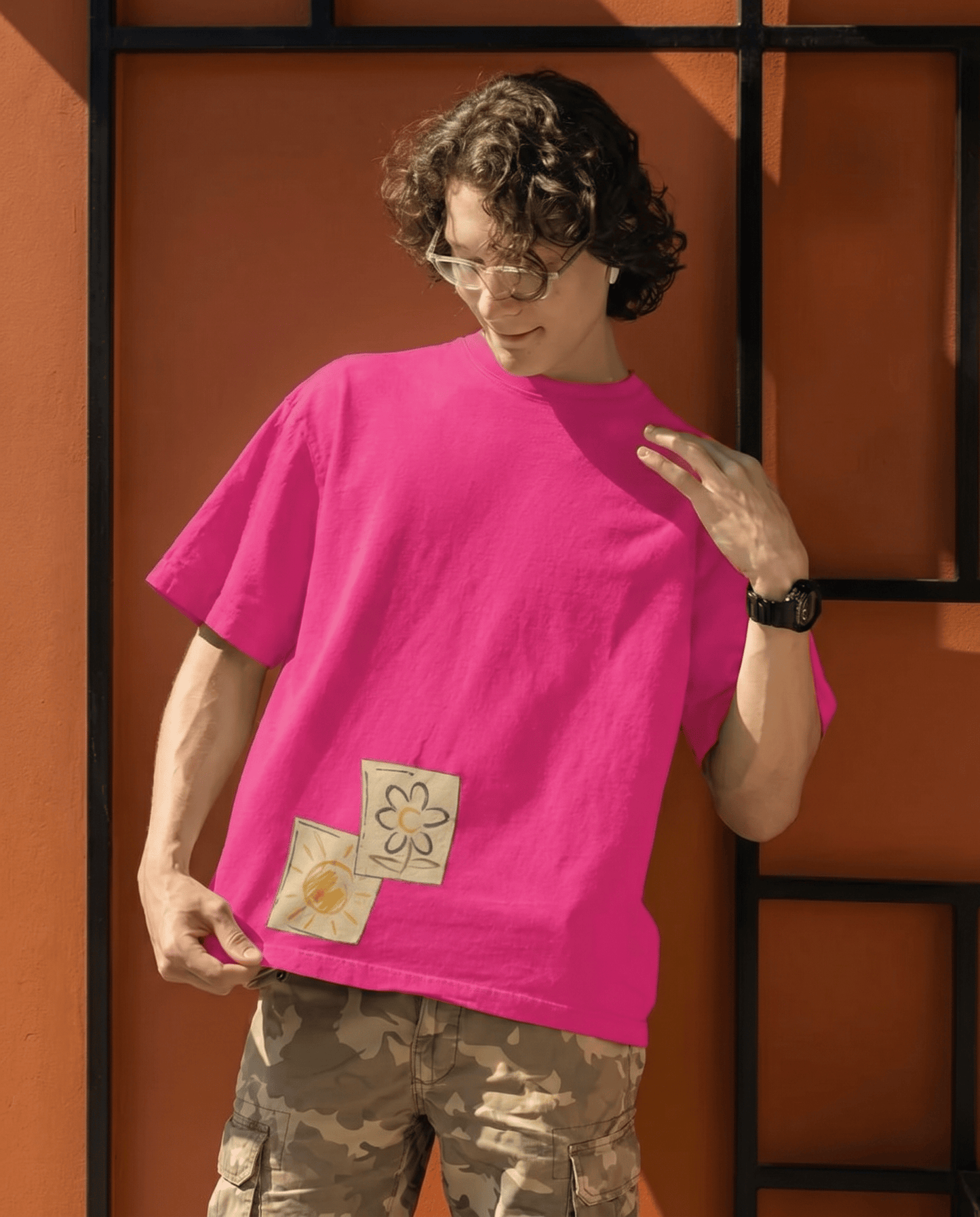 Mad Koffee T-Shirts Rose / 2XL Daisy & Sun Oversized Drop Shoulder T-Shirt