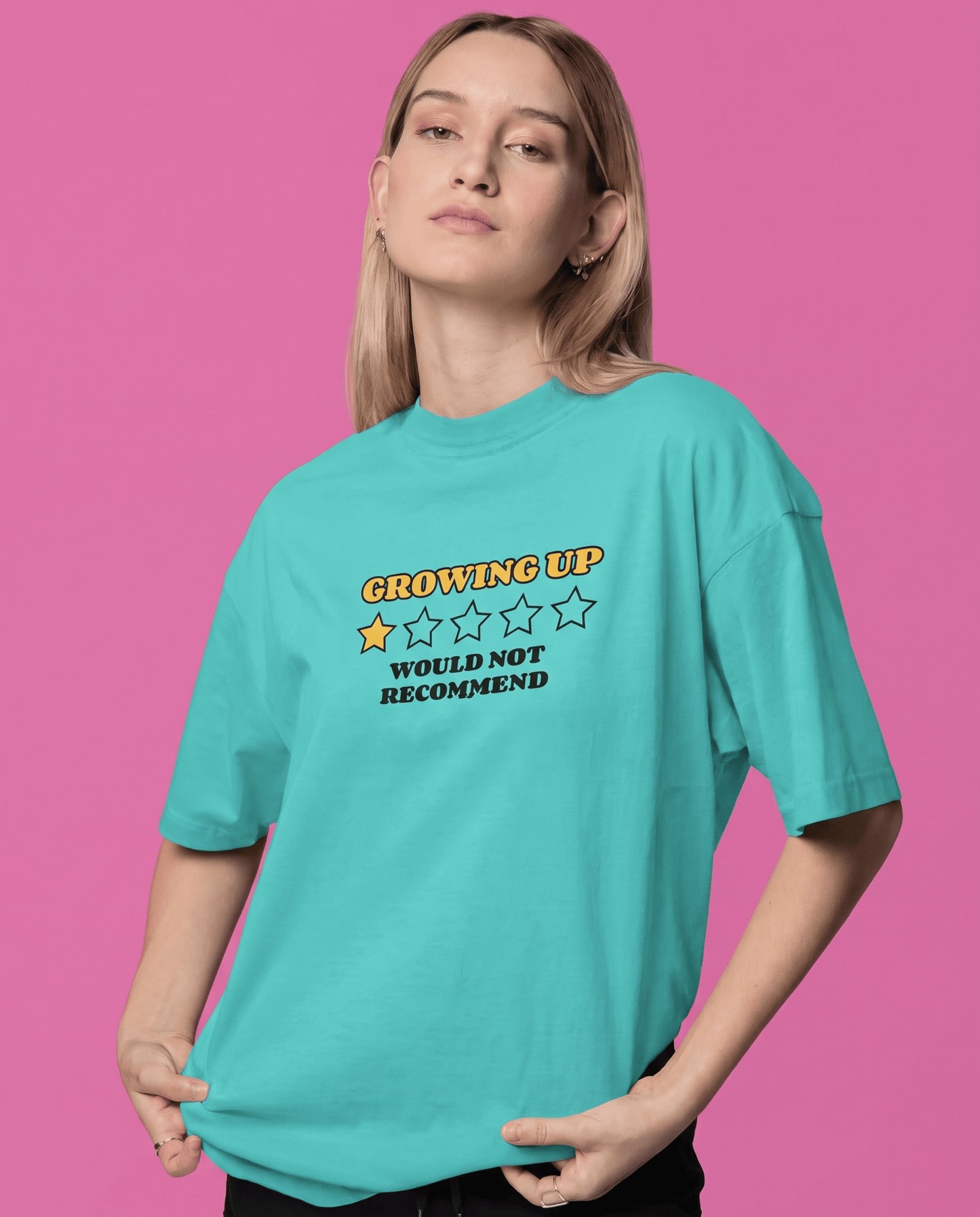 Mad Koffee T-Shirts Pastel Green / 2XL Growing Up – Oversized Drop Shoulder T-Shirt